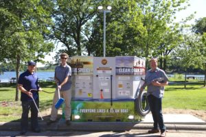 The CD3 or Clean, Drain, Dry, Dispose station at Bryant Lake