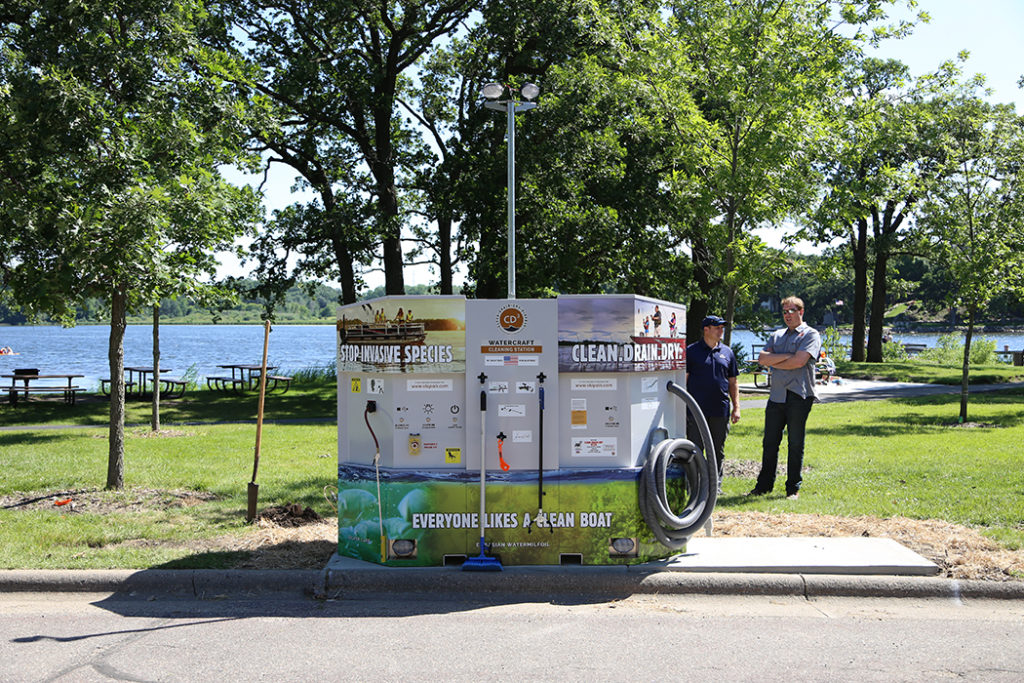 New Boat Cleaning Station installed at Bryant Lake Nine Mile Creek
