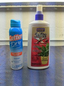 Some bug spray and mite insecticide.