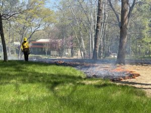 Prescribed burn at NMCWD office_photo by NMCWD