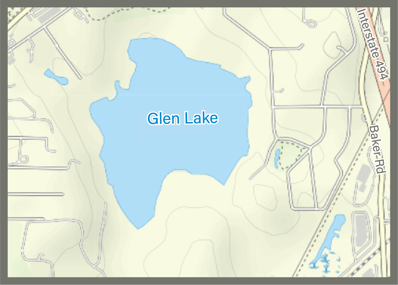 street view map of Glen Lake area