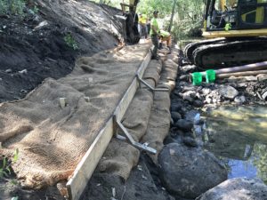 Restoration work on Nine Mile Creek