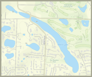 Street Map of Mirror Lake Area