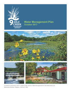 Nine Mile Creek Watershed Management Plan Reports Cover Picture