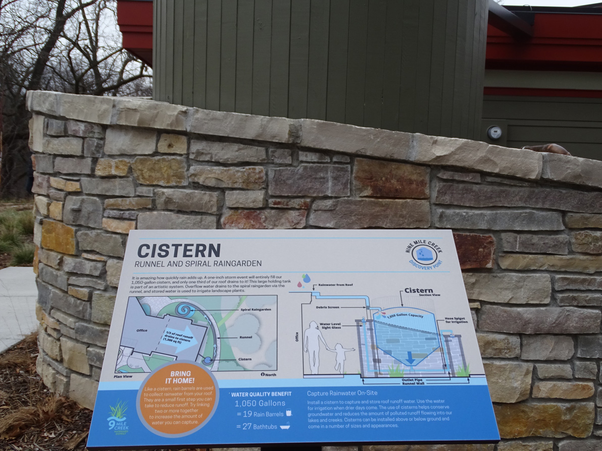 Cistern interpretive sign