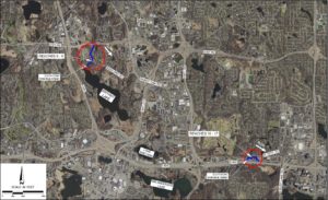Map showing streambank project location