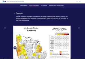NWS Drought Monitor for the midwest shows improvement from last November.